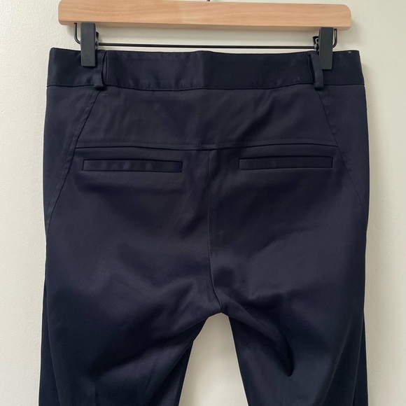 Veronica Beard Ash Dark Navy Blue Zipper Seamed Skinny Pants - Picture 6 of 8